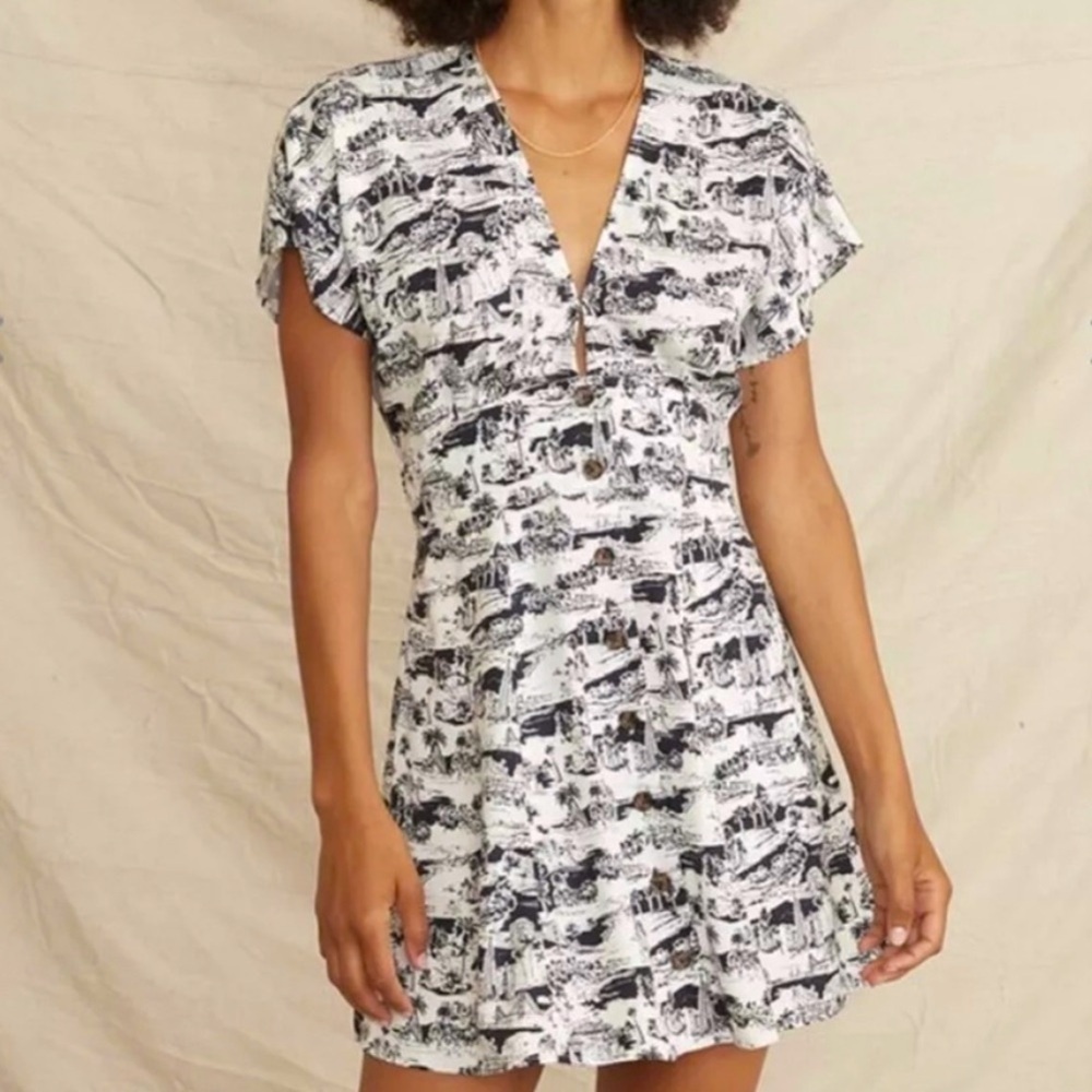 nwt MARINE LAYER San Francisco California Toile Camila Dress